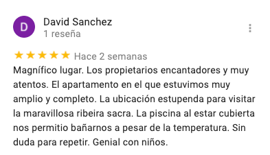 Opiniones sobre el Alojamiento en casa rural en la ribiera sacra